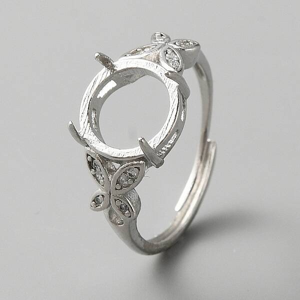 Adjustable Brass Solitaire Ring Settings