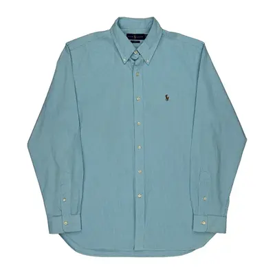 Ralph Lauren Striped Shirt - Large Blue Cotton