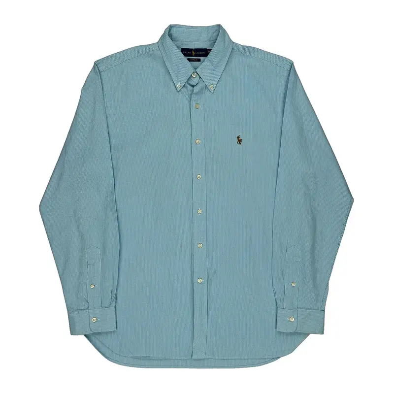 Ralph Lauren Striped Shirt - Large Blue Cotton