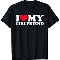 [100% Cotton]I Love My Girlfriend Shirt I Heart My Girlfriend Shirt GF T-Shirt,T-shirt,Black T-shirt,Short Sleeve