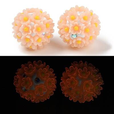 Handmade Luminous Polymer Clay Rhinestone Fancy Beads