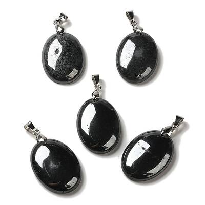 Natural Black Stone Pendants