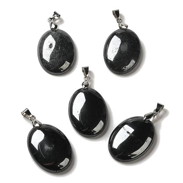 Natural Black Stone Pendants