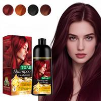 TOAE Hair Dye Shampoo 3 In 1 AngeRose Hair Color Shampoo, Hair Dye Shampoo, Instant Grey Hair Coverage, Wine Red, Chestnut Br...