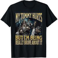 My Tummy Hurts Funny Hard Skeleton Meme Bootleg T-Shirt