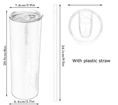 Thermal Transfer Coating 20oz Straight Cup Cone Cup Stainless Steel Vacuum Flask | Color: A style