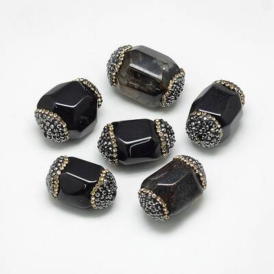 Natural Black Agate Beads