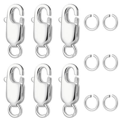 6Pcs 925 Sterling Silver Lobster Claw Clasps