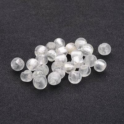 Handmade Silver Foil Glass Beads