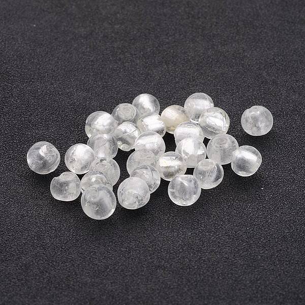 Handmade Silver Foil Glass Beads