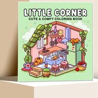 Little Corner Color & Comfort Coloring Book, 46 Pages Thick Paper DIY Painting Book, Doodle Books, Unique Cover Stress Relief...
