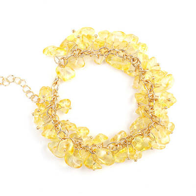 Natural Citrine Bead Bracelets