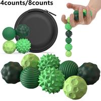 Portable Ball Fidget Toy, 8 Counts Silicone Ball, Elastic Silicone Ball, Stress Relief Toy for Adults & Teens, Relaxation, Fi...
