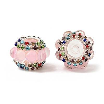 Sparkling Acrylic Rhinestone Round Beads