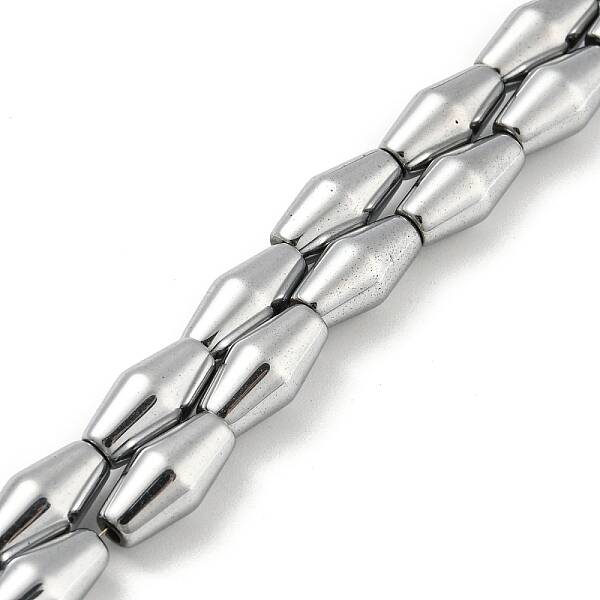Electroplated Synthetic Magnetic Hematite Beads Strands