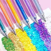 Glitter Gel Pen (12pcs), Colorful Glitter Pen, Smooth Writing Pen for Students, Office Stationery & Supplies for Craft & Scra...