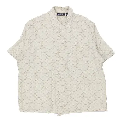 Puritan Patterned Shirt - Large Beige Viscose