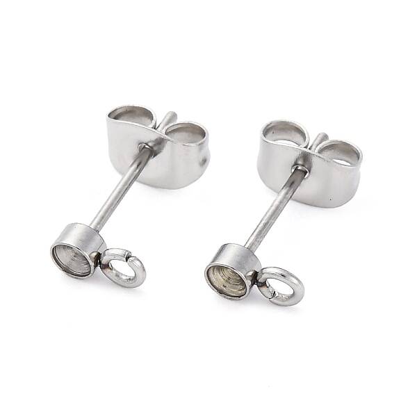 304 Stainless Steel Stud Earring Findings