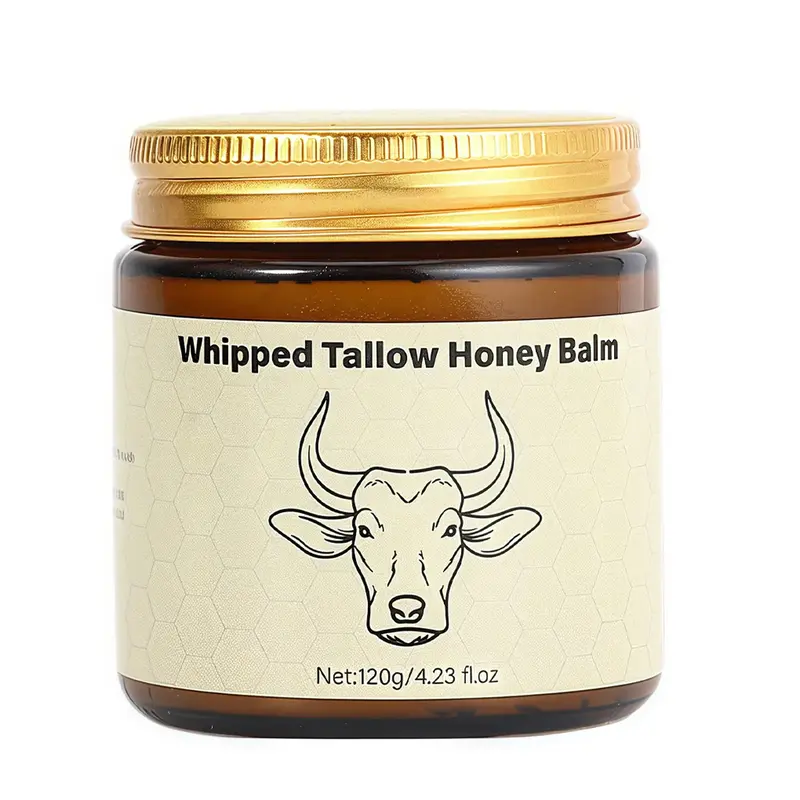Lopeie Whipped Grass-Fed Beef Tallow Honey Balm - 4 Oz,Moisturizing Cream for Soft, Smooth Skin - Handmade All-Natural Moistu...