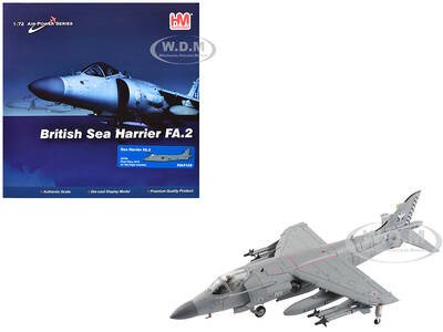 British Aerospace Sea Harrier FA.2 Aircraft with Sea Eagle Missiles ZH796 (2018) British Royal Navy Air Power Series 1/72 Die...