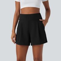 Halara High Waisted Side Pocket Wide Leg Work Shorts