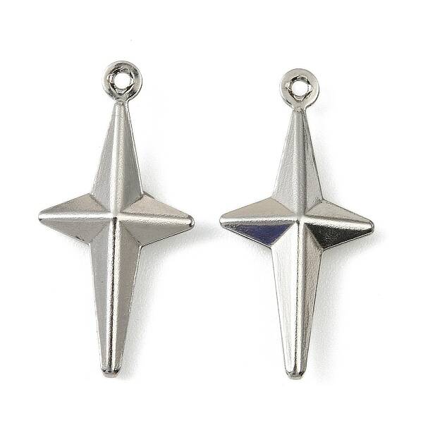 304 Stainless Steel Pendants. Star Charm