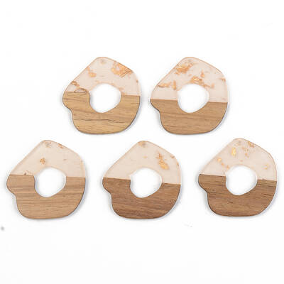 Transparent Resin & Walnut Wood Pendants