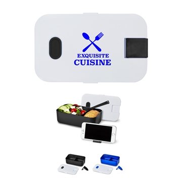 50 Promotional Bento Style Lunch Box - BPA Free & Dual Compartment