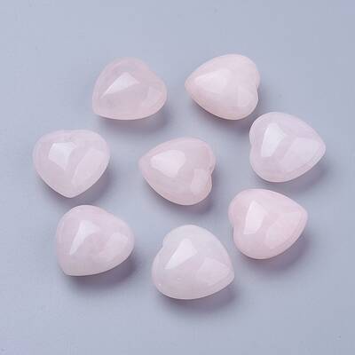 Natural Rose Quartz Heart Palm Stone
