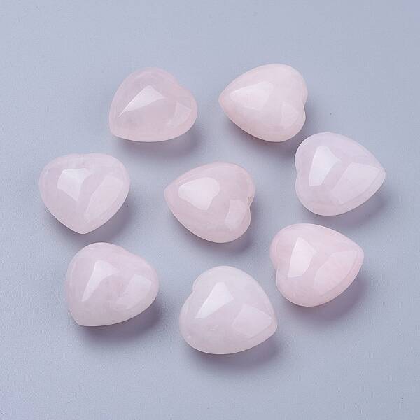 Natural Rose Quartz Heart Palm Stone