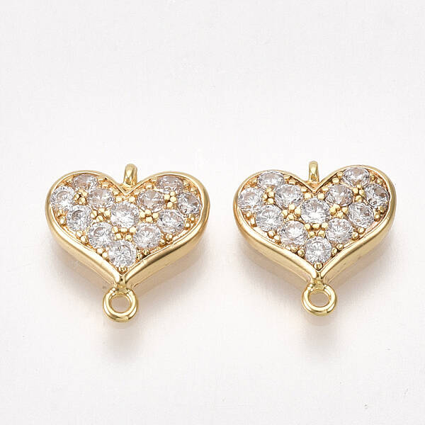 Brass Cubic Zirconia Links