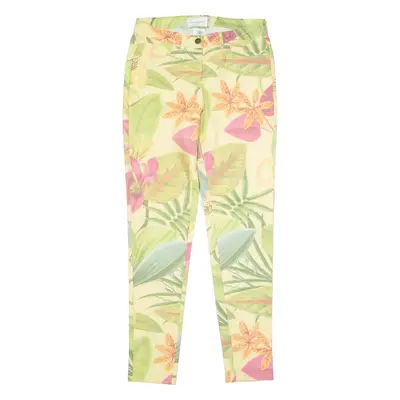 AMY VERMONT Floral Womens Trousers Yellow Slim Skinny W30 L30