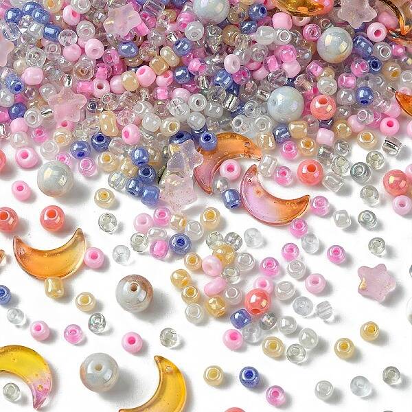 DIY Moon & Star Jewelry Making Findings Kits