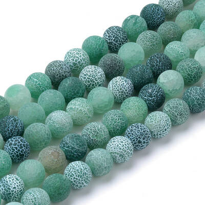Natural & Dyed Crackle Agate Bead Strands