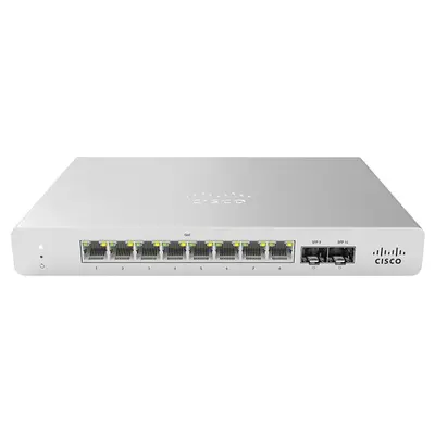 MS120-8 Cisco MS210-8 8 x Ports PoE+ 10/100/1000Base-T + 2 x SFP Ports Layer 2 Managed 1U Rack-mountable Gigabit Ethernet Net...