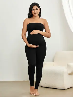 Maternity Jumpsuit, Comfortable Pre-Natal Pregnancy, Breathable Essential Versatile Summer Maternity Wear, Must-Have for Expe...