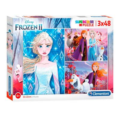 Set Trio Clementoni Frozen 2 Puzzle Unisex 3 x48 pezzi