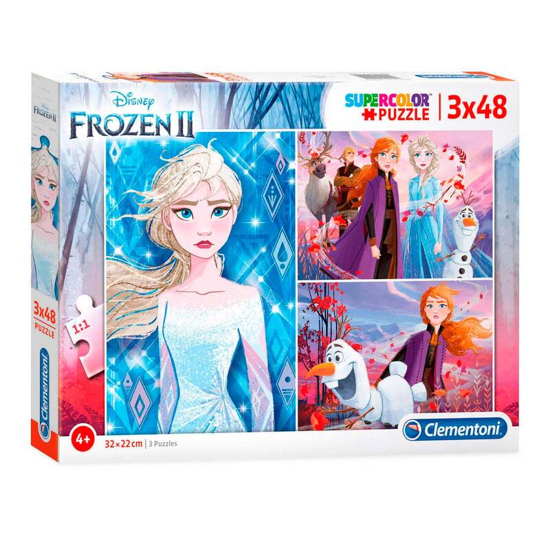 Set Trio Clementoni Frozen 2 Puzzle Unisex 3 x48 pezzi