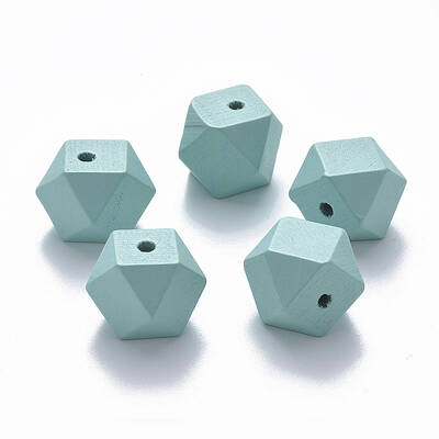 Painted Natural Wood Beads
