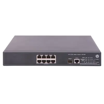 HP JG310A | FlexNetwork 5120 SI Series 5120-8G-PoE+ (65W) SI 8 x 10/100/1000Base-T RJ-45 PoE+ and 1 x SFP (mini-GBIC) Ports L...