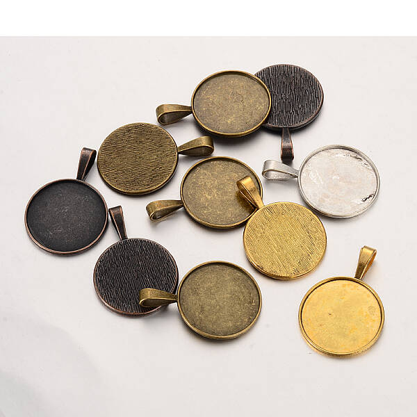 Tibetan Style Alloy Pendant Cabochon Settings