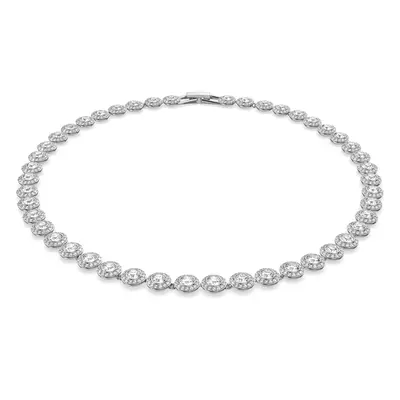 Sterling Silver Crystal Round Chain Necklace