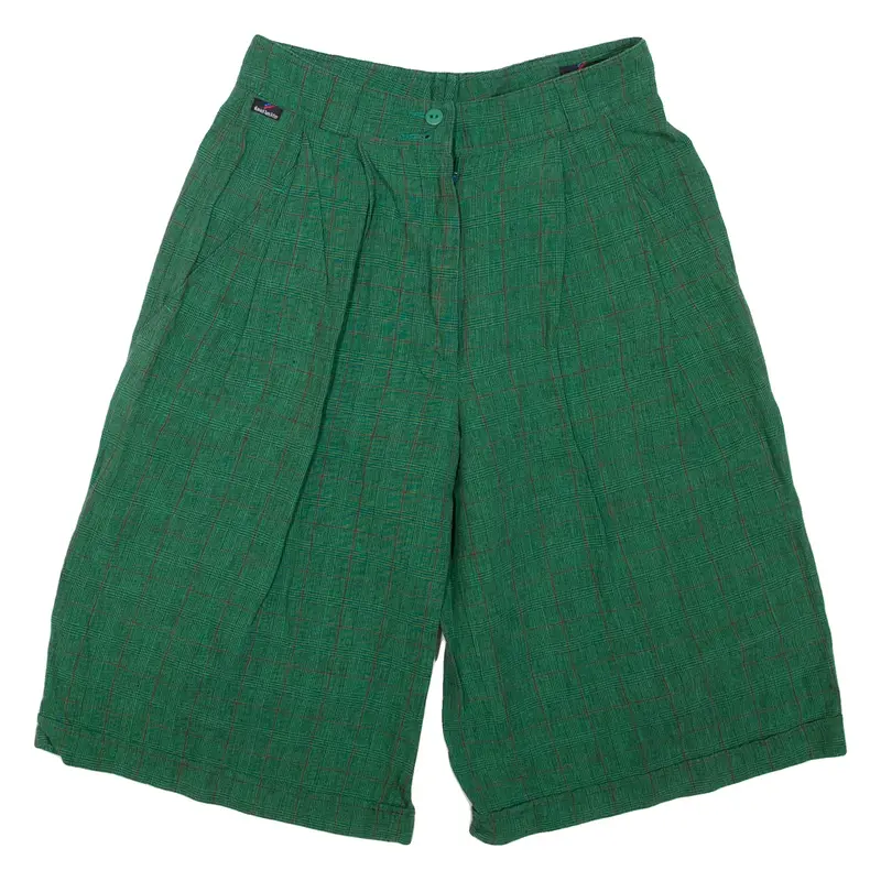 DANIEL HECHTER Mens Casual Shorts Green Check S W28