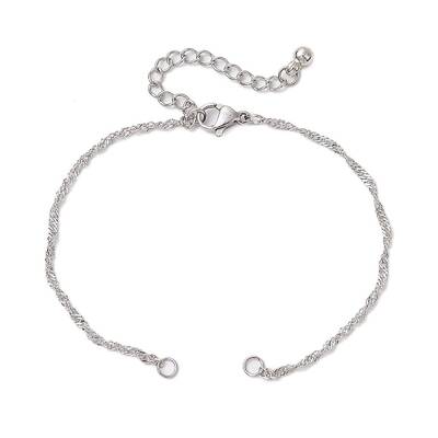 304 Stainless Steel Singapore Chain Bracelet Makings