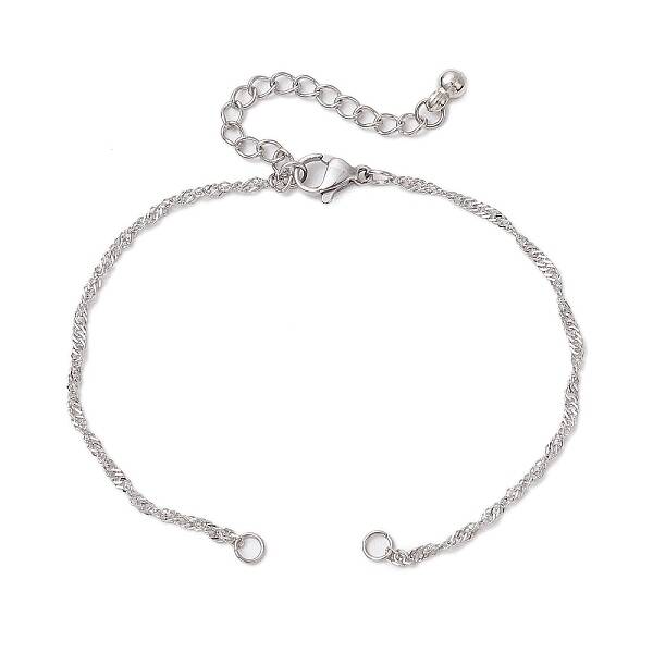 304 Stainless Steel Singapore Chain Bracelet Makings