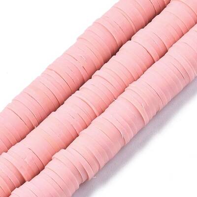 Flat Round Handmade Polymer Clay Beads