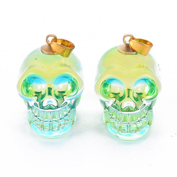 Electroplate K9 Glass Pendants