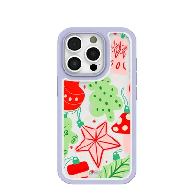 Clear Festive Flair iPhone 16 Pro Case With Lavender Ridge