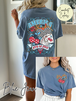 America Heart Collage FRONT & BACK Comfort Color Tshirt