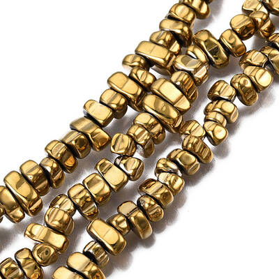 Electroplate Non-magnetic Synthetic Hematite Beads Strands